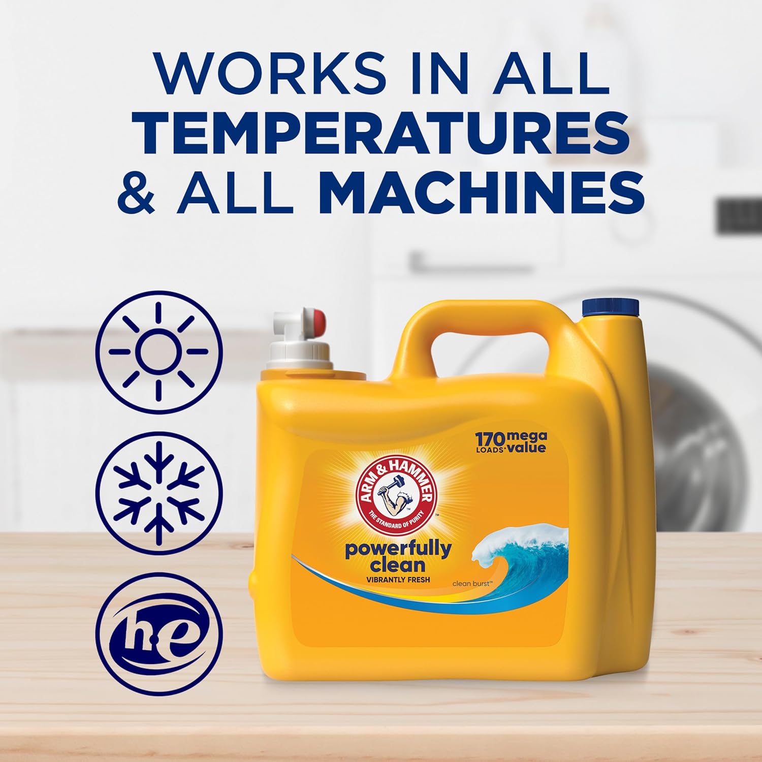 ARM & HAMMER Liquid Laundry Detergent, Clean Burst Fresh, 170 fl oz, 170 Loads - Image 7